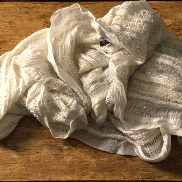 Apt 9 cream, white, and silver infinity scarf - Picture 1 of 6